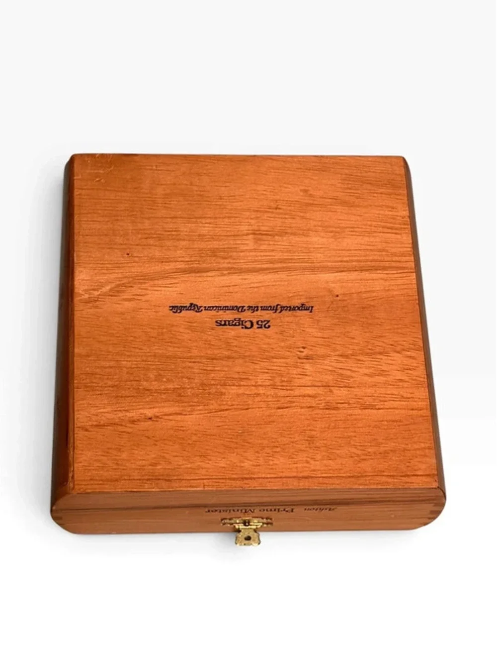Ashton Prime Minister 25 Cigar Wooden Box Dominican Republic Empty Storage Box